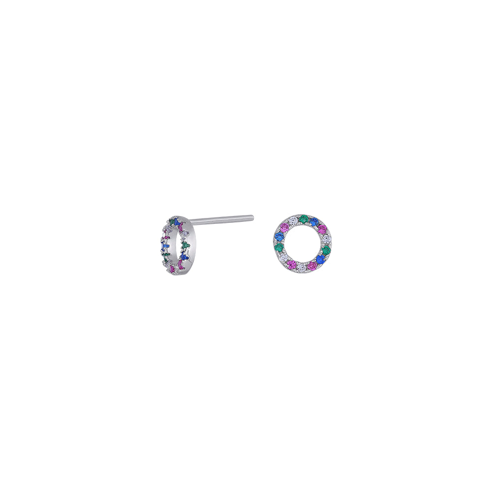Rhd. Sølv ørestikker FILUCANOR  8mm – Ring i rhodineret sølv fra Joanli Nor – Varenr. '30452530900