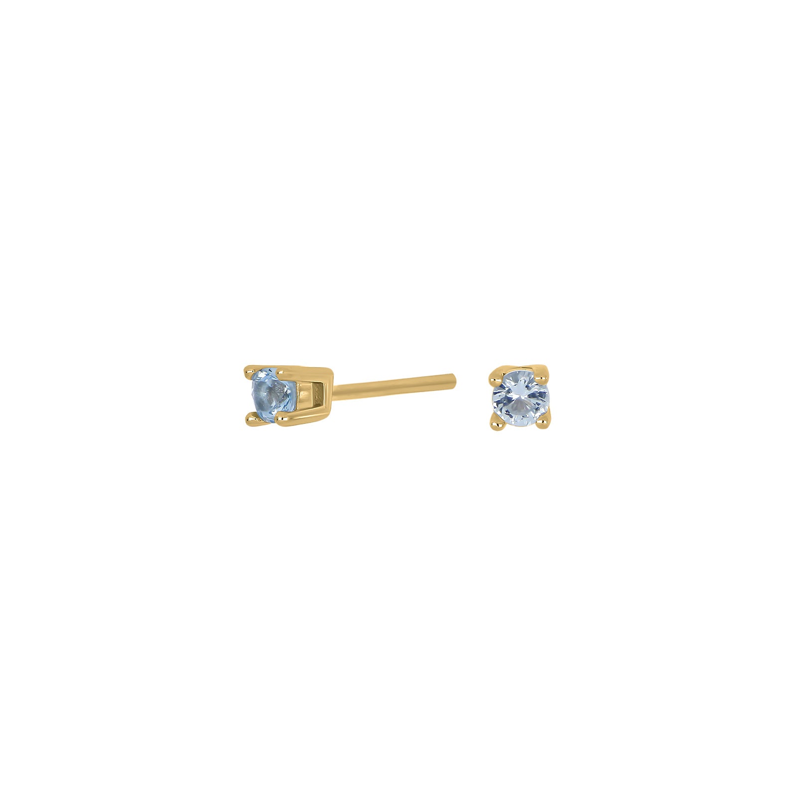 Forgyldt sølv ørestikker lyseblå 3mm HELENNOR – Ring i rhodineret sølv fra Joanli Nor – Varenr. '30452965900