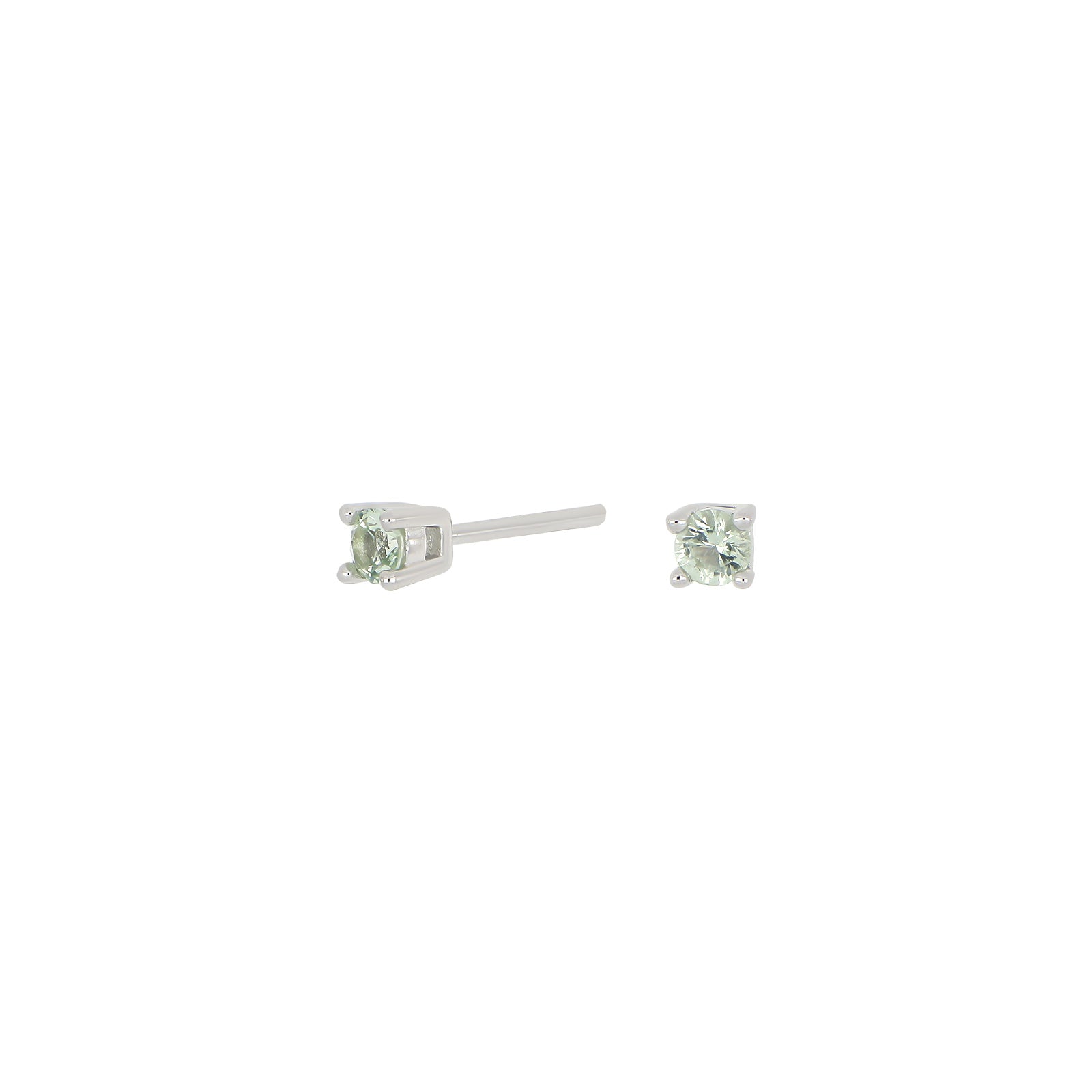Rhd. Sølv ørestikker lysegrøn 3mm HELENNOR – Ring i rhodineret sølv fra Joanli Nor – Varenr. '30452970900