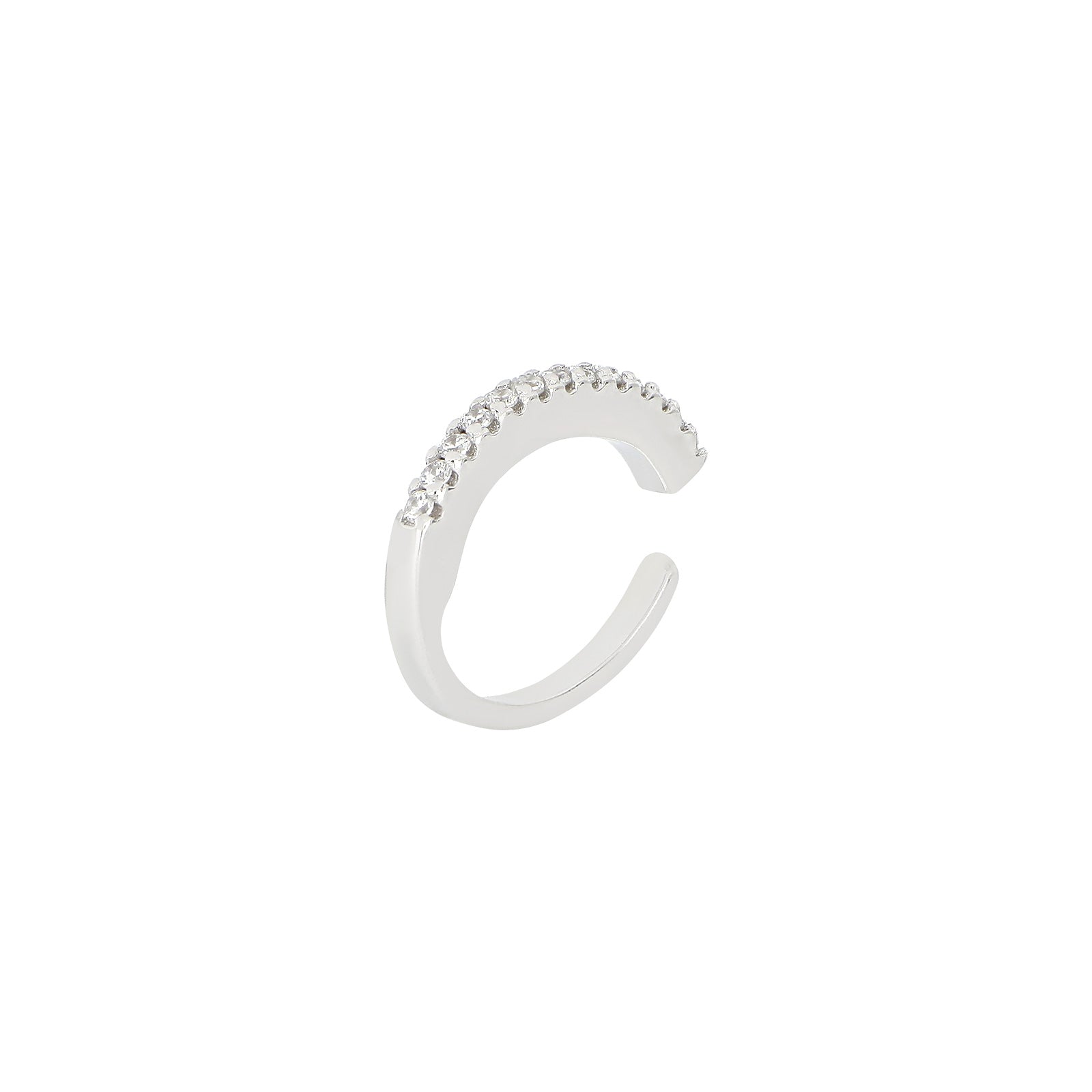 Rhd. Sølv cuff HELGANOR, 1 stk – Ring i rhodineret sølv fra Joanli Nor – Varenr. '30453080900