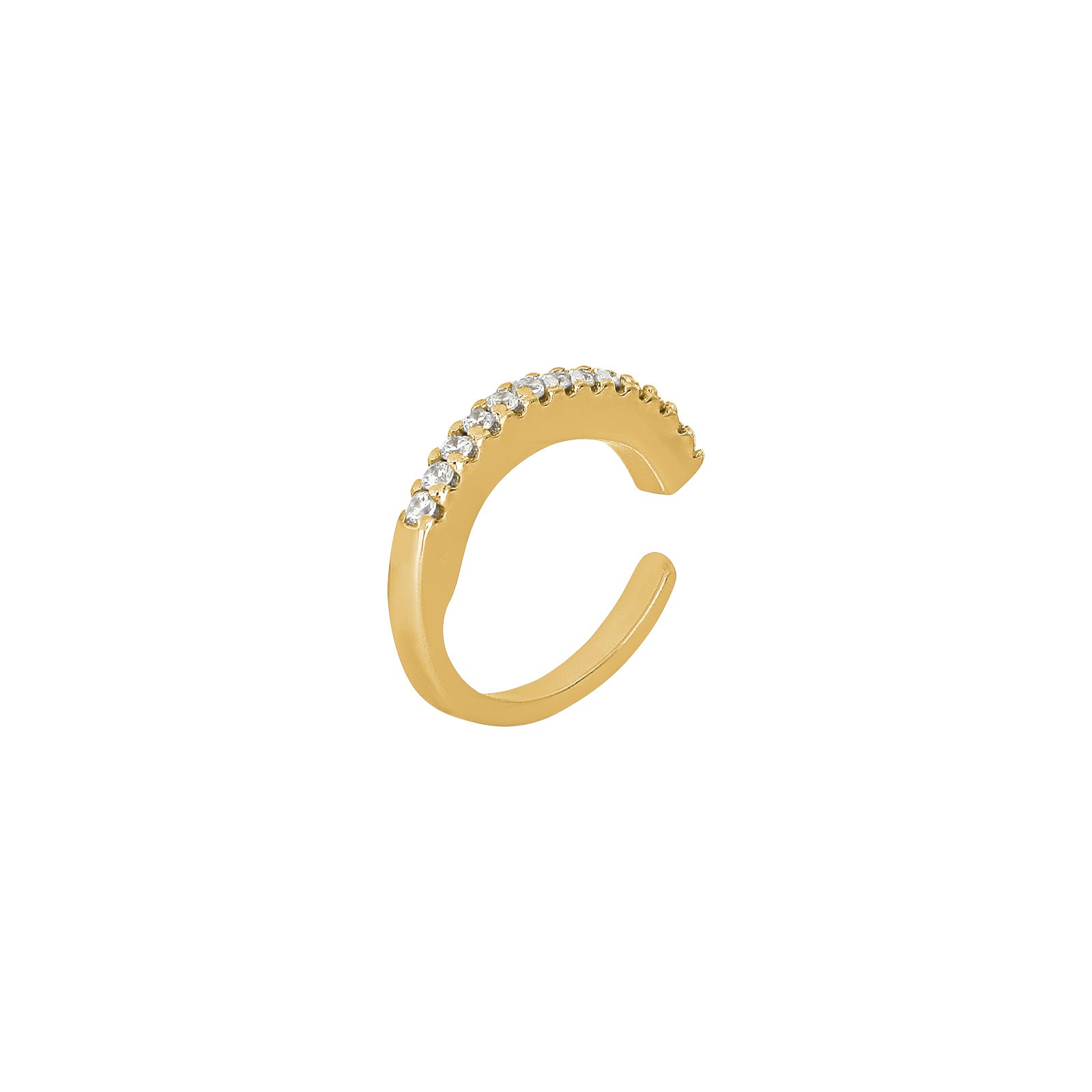 Forgyldt sølv cuff HELGANOR 1 stk – Ring i rhodineret sølv fra Joanli Nor – Varenr. '30453085900