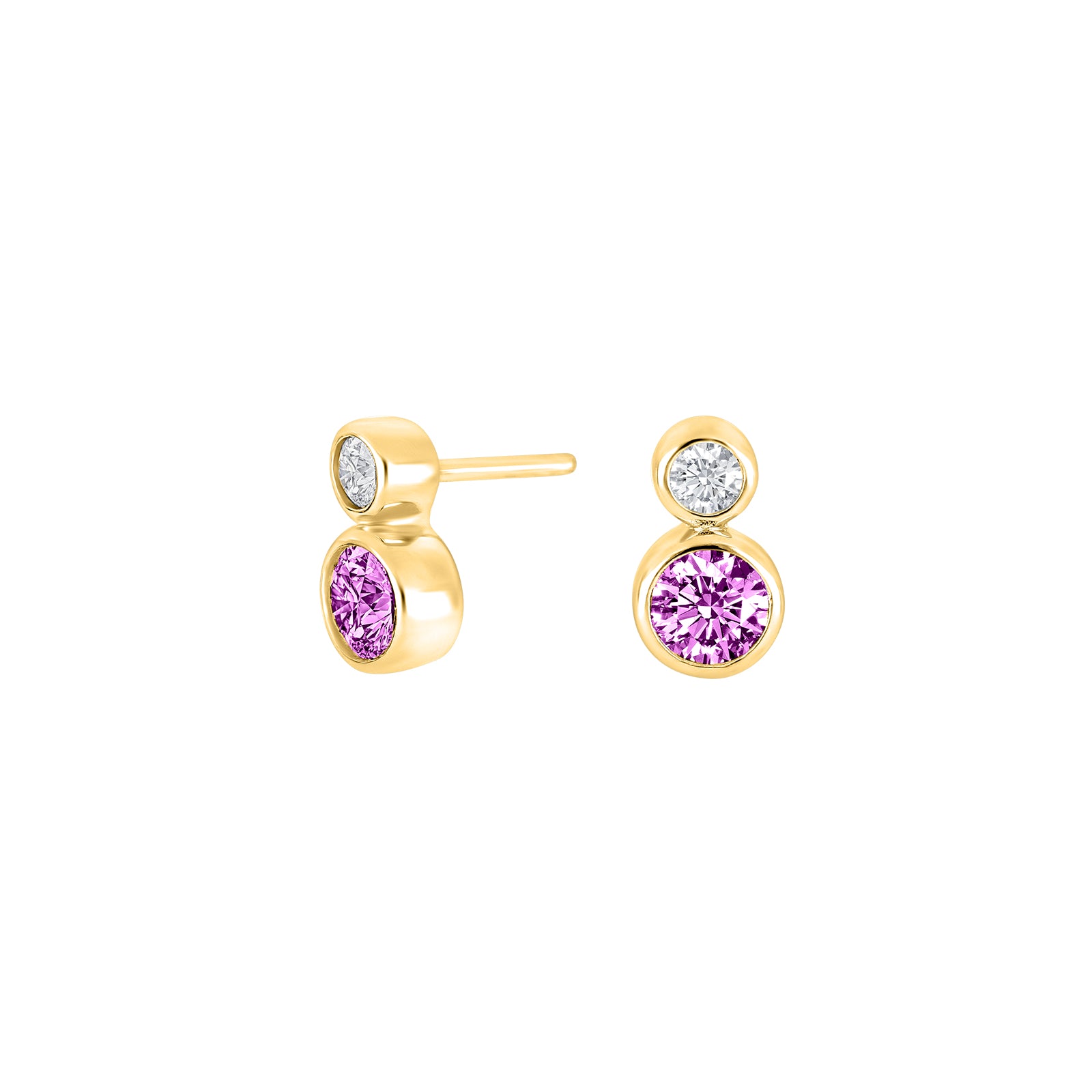 Forgyldt sølv ørestikker pink IDANOR 9mm – Ring i rhodineret sølv fra Joanli Nor – Varenr. '30453235900