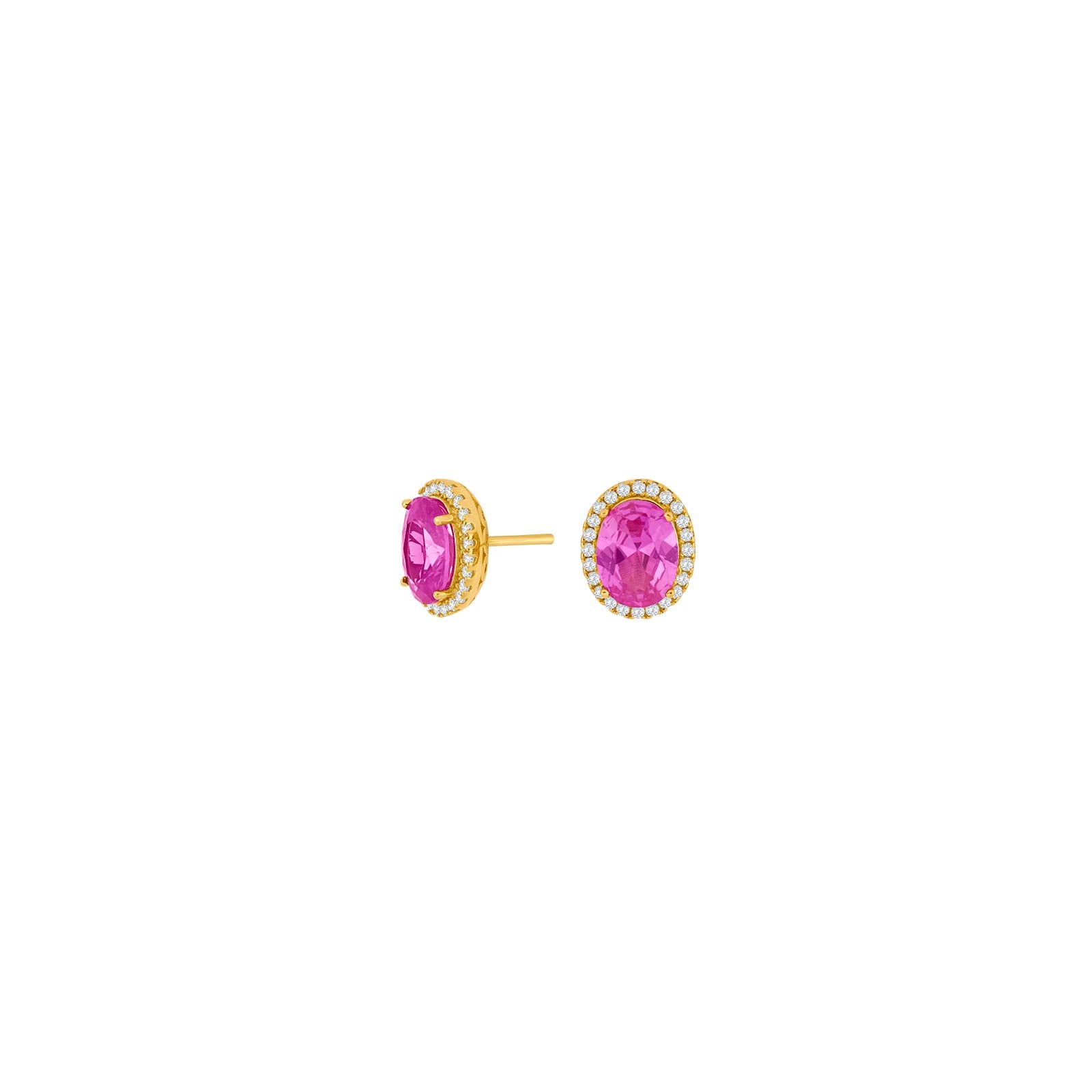 Forgyldt øreringe MILLENOR pink – Ring i rhodineret sølv fra Joanli Nor – Varenr. '30453935900