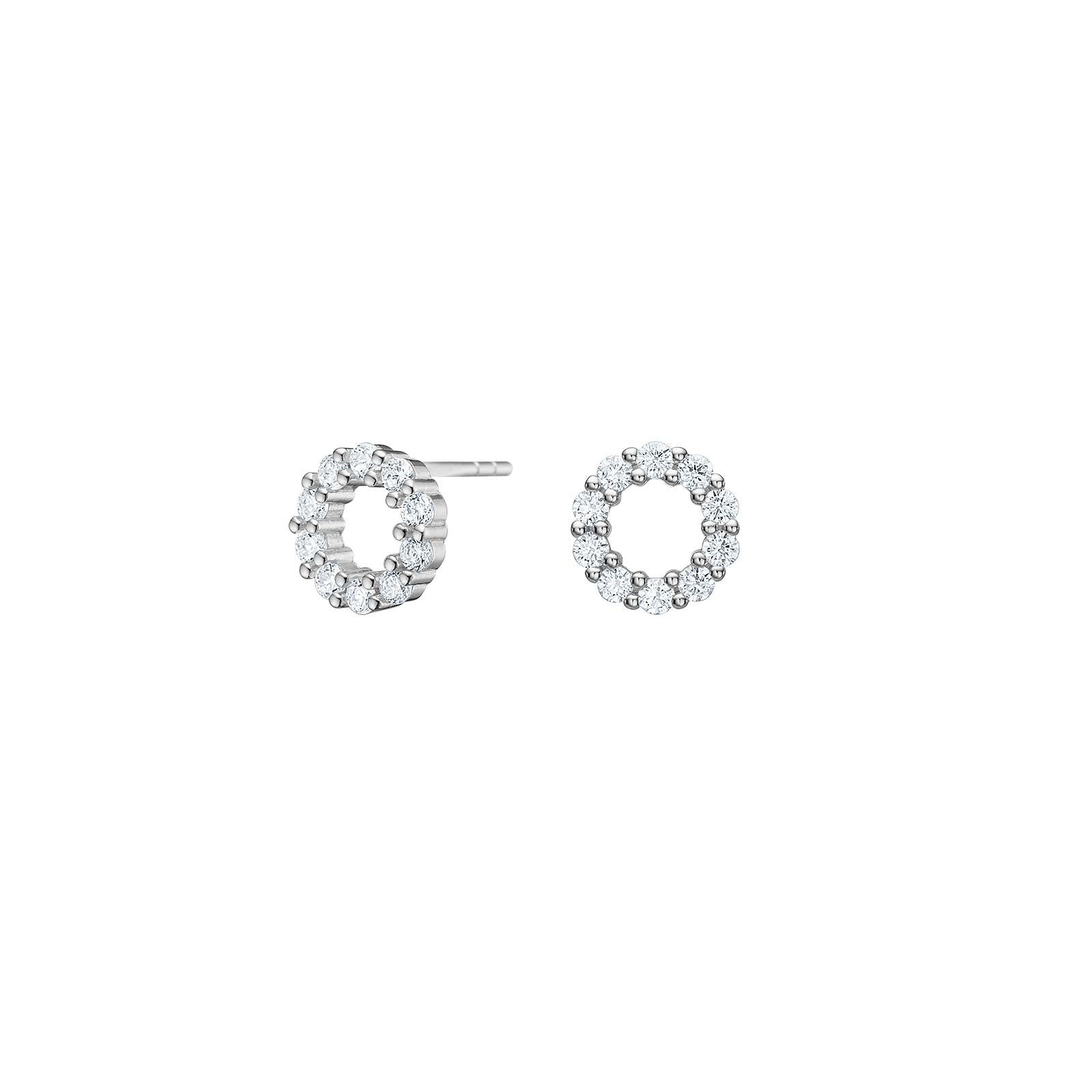 Rhd. sølv ørestikker cirkel – Ring i rhodineret sølv fra Joanli Nor – Varenr. '30454370900