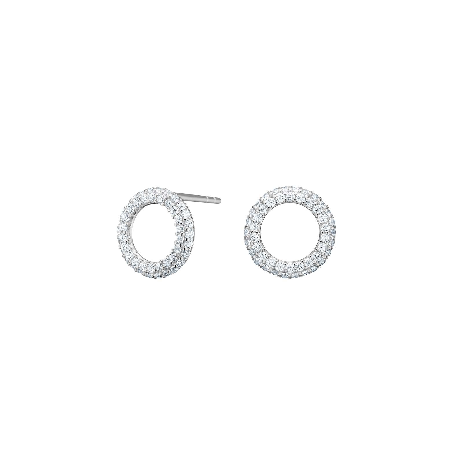 Rhd. sølv ørestikker cirkel PAULANOR – Ring i rhodineret sølv fra Joanli Nor – Varenr. '30454390900