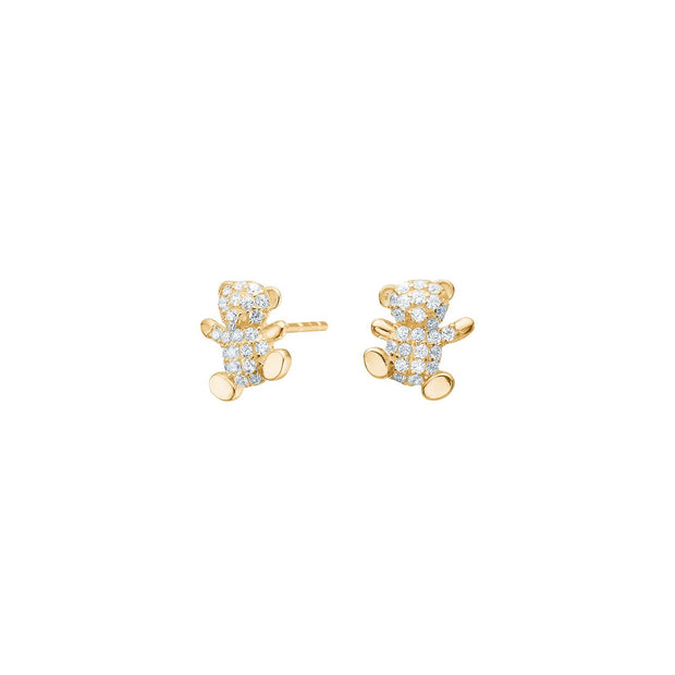 NOA Kids Jewellery Forg. sølvørestikker bamse m/cz