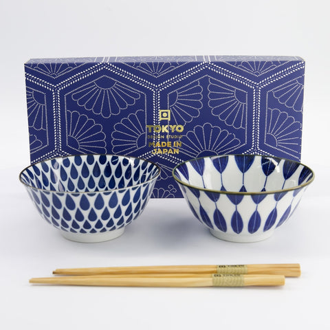 Japansk Gavesæt Mixed Tayo skåle i porcelæn