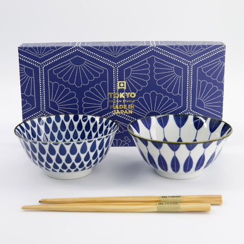 Japansk Gavesæt Mixed Tayo skåle i porcelæn