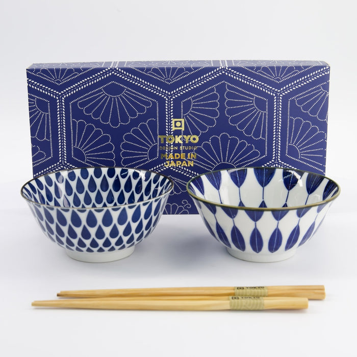Japansk Gavesæt Mixed Tayo skåle i porcelæn