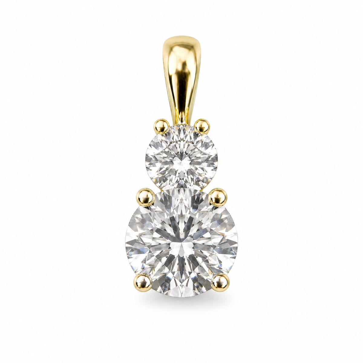 Petersen Jewels 14 kt guld vedhæng med 0,65 ct labgrown diamanter set forfra