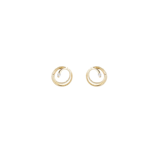 L&G Øreringe 8 kt guld zirkonia 402067 foto 1