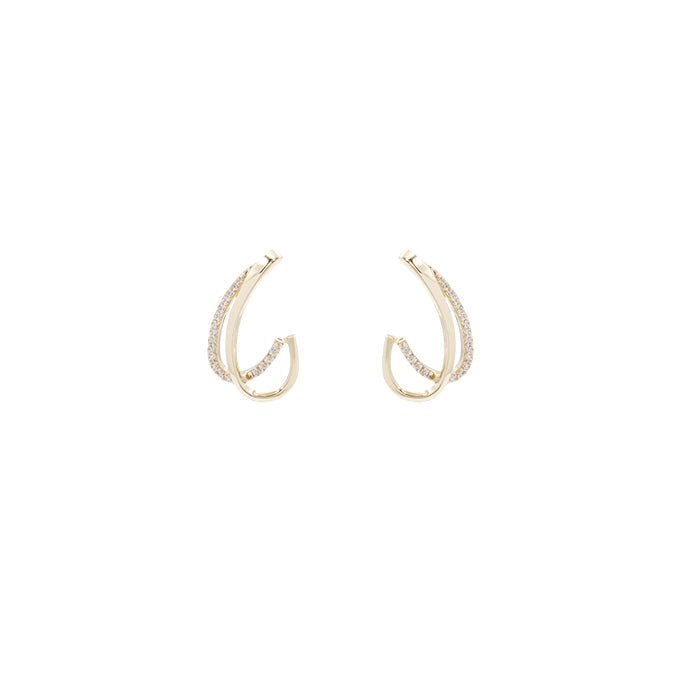 L&G – Ørestikker 8 karat oval zirkonia