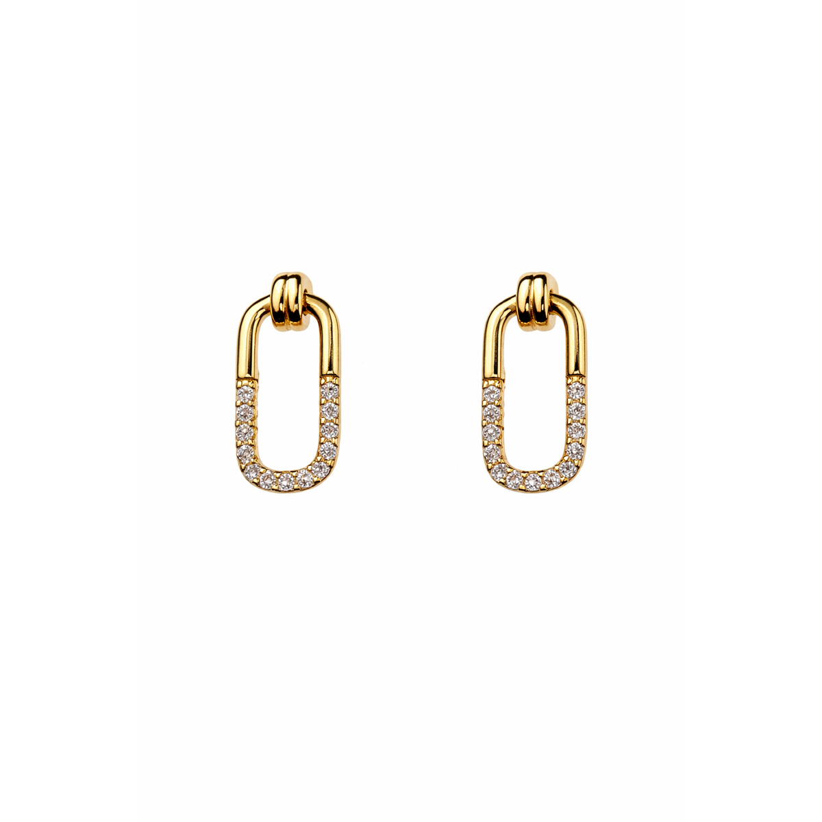 L&G Øreringe 8 kt guld zirkonia 402075 foto 1