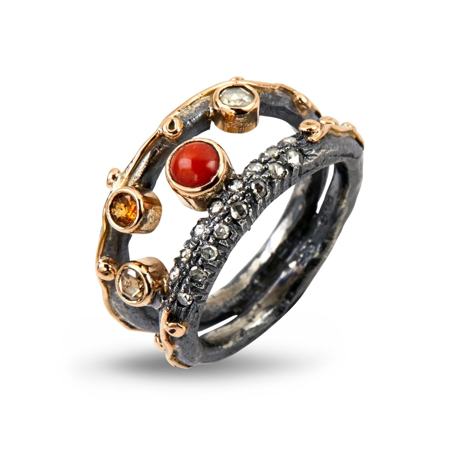 Ring Zeus Dubeca Superior Coral – Smykke i sølv fra ByBirdie – Varenr. 50110199B