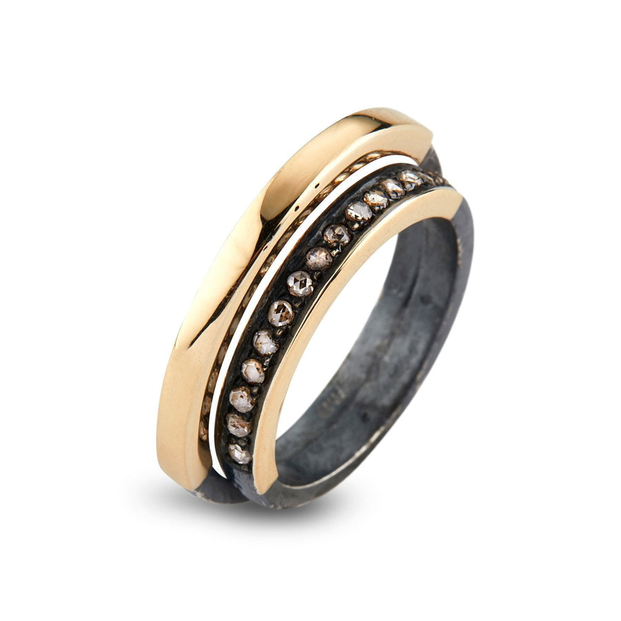 ByBirdie Ring Jacqueline I Gold&Pavé ring produktbillede 1