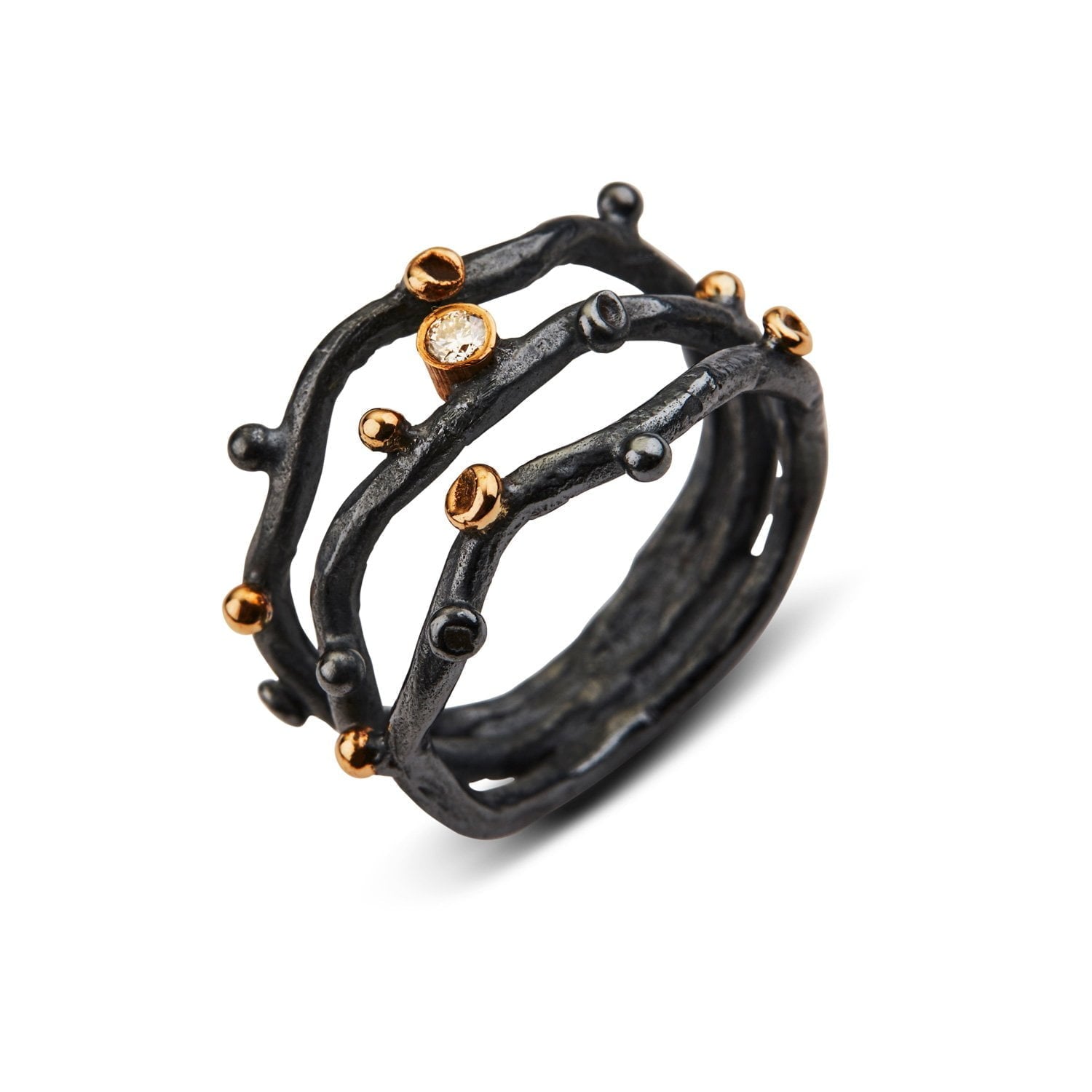 Ring Grace Triple – Smykke i sølv fra ByBirdie – Varenr. '50110228