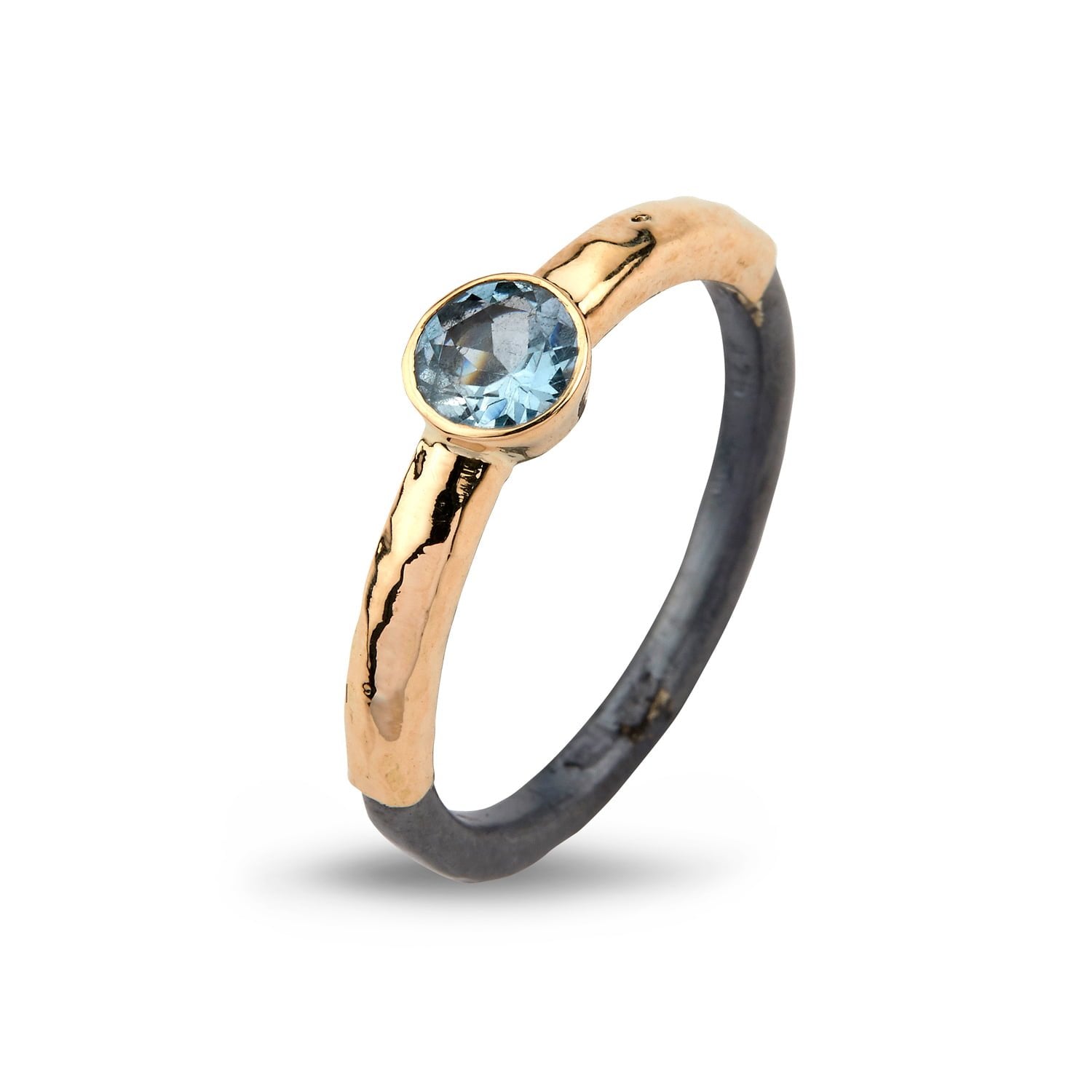 Ring Victoria Aquamarine Faceted – Smykke i sølv fra ByBirdie – Varenr. 50110273A