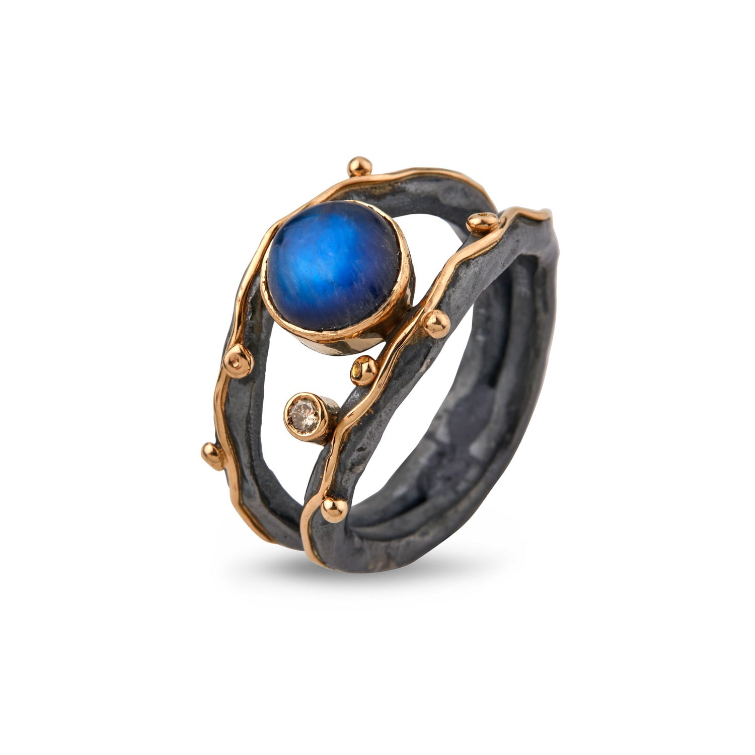 Ring Zeus Dubeca Rainbow Moon – Smykke i sølv fra ByBirdie – Varenr. 50110282B
