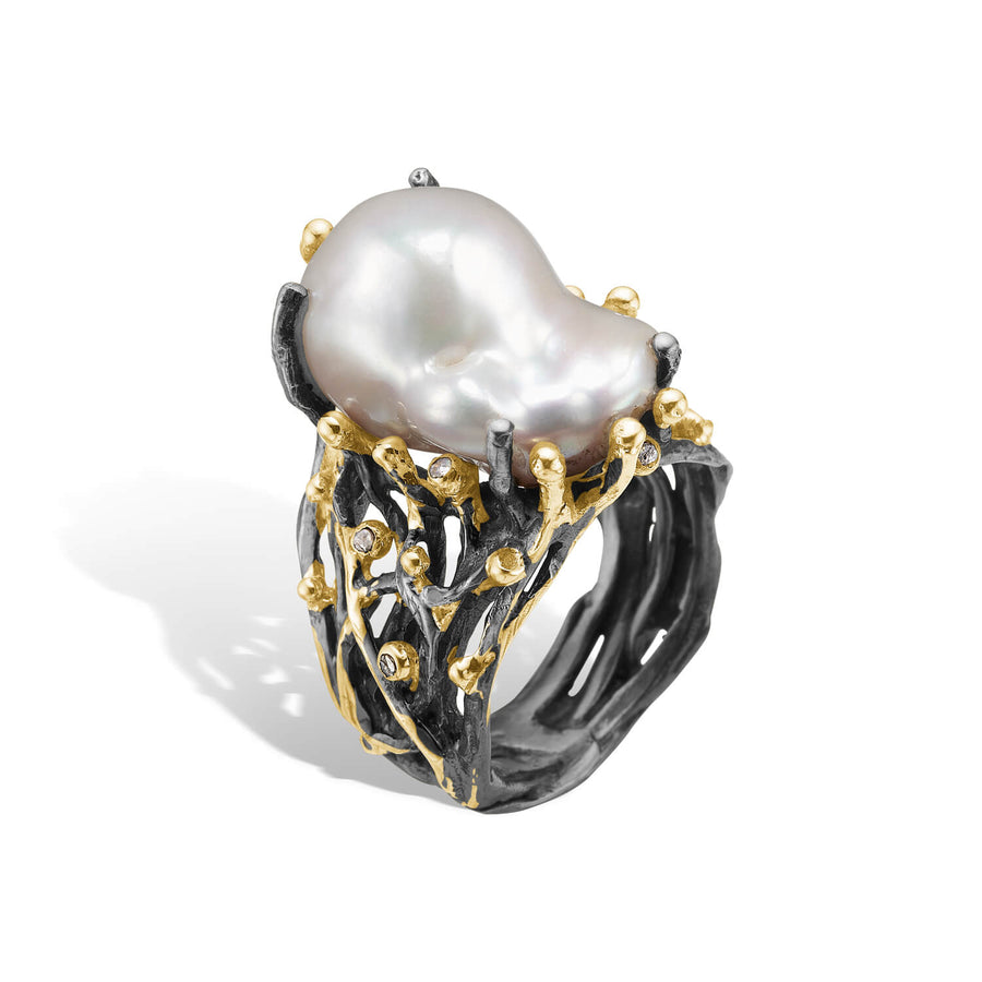 ByBirdie Ponte Barok Perle Ring ring perle produktbillede 1