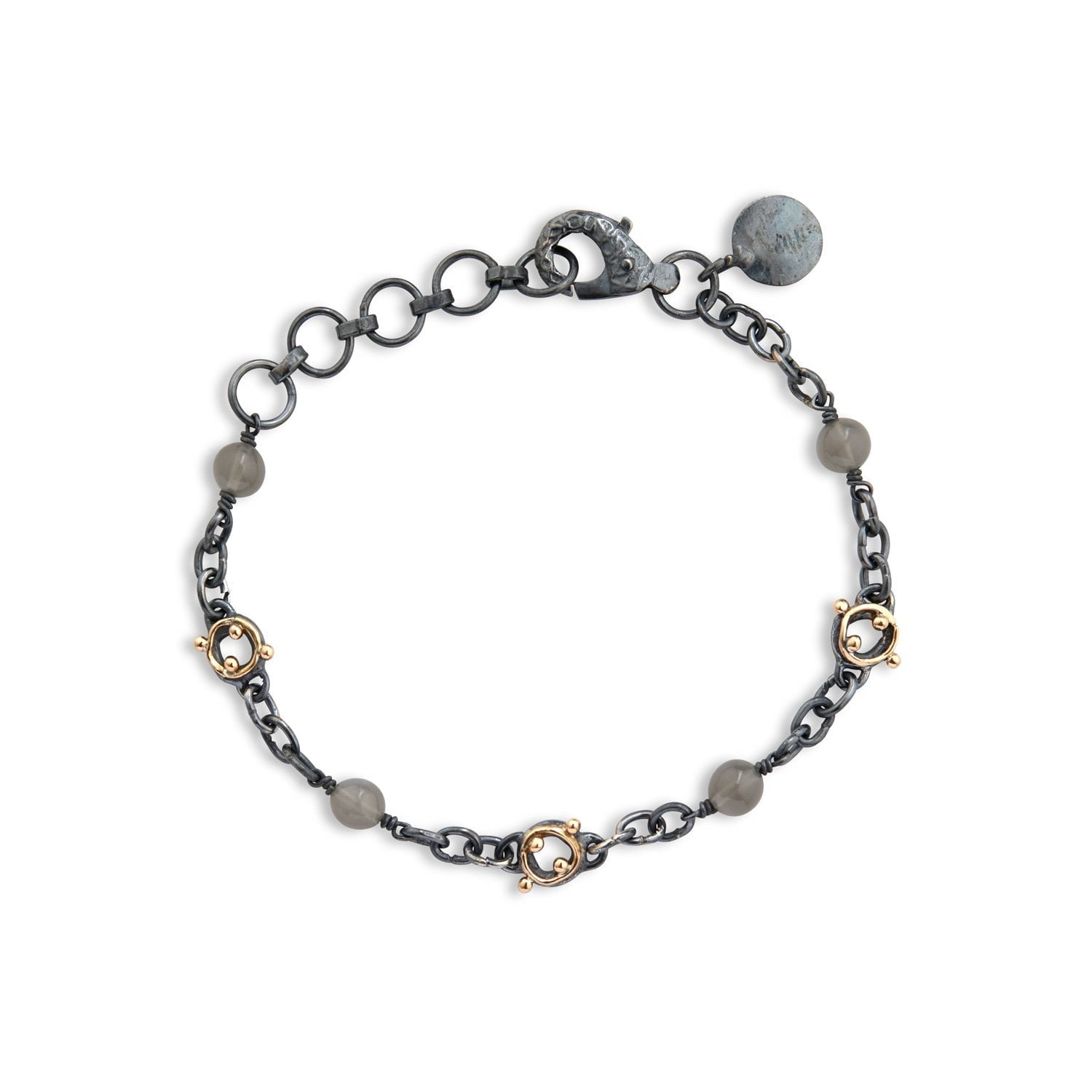 Zeus Stone Grey Moon Armbånd – Smykke i sølv fra ByBirdie – Varenr. 50301240JC
