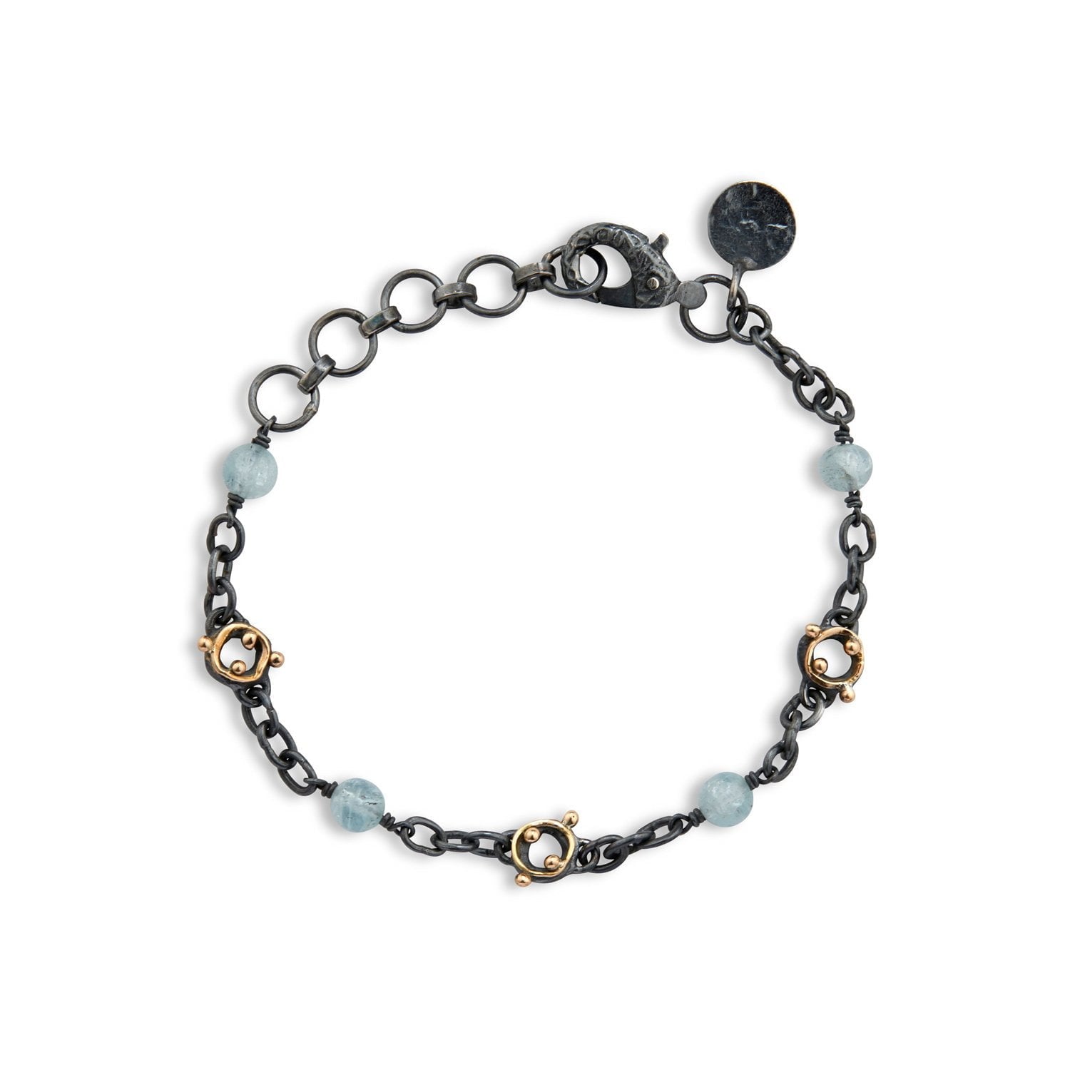 Zeus Stone Aqua Armbånd – Smykke i sølv fra ByBirdie – Varenr. 50301240JF