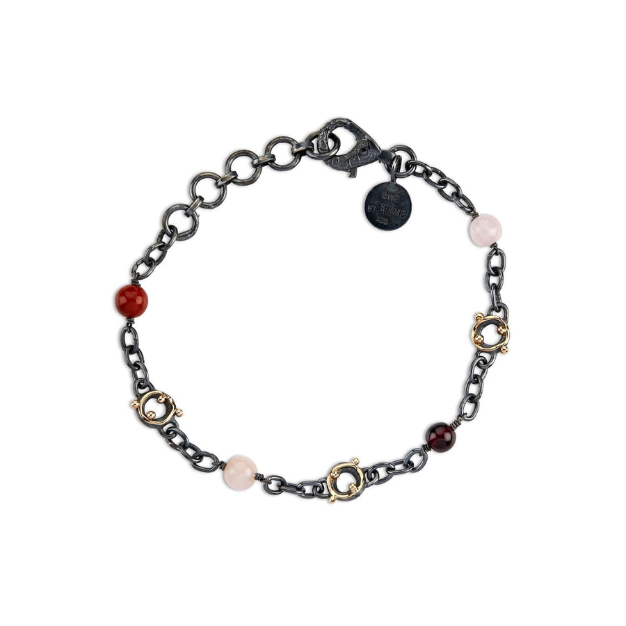 ByBirdie Zeus Stones Rød Mix Armbånd. armbånd produktbillede 1
