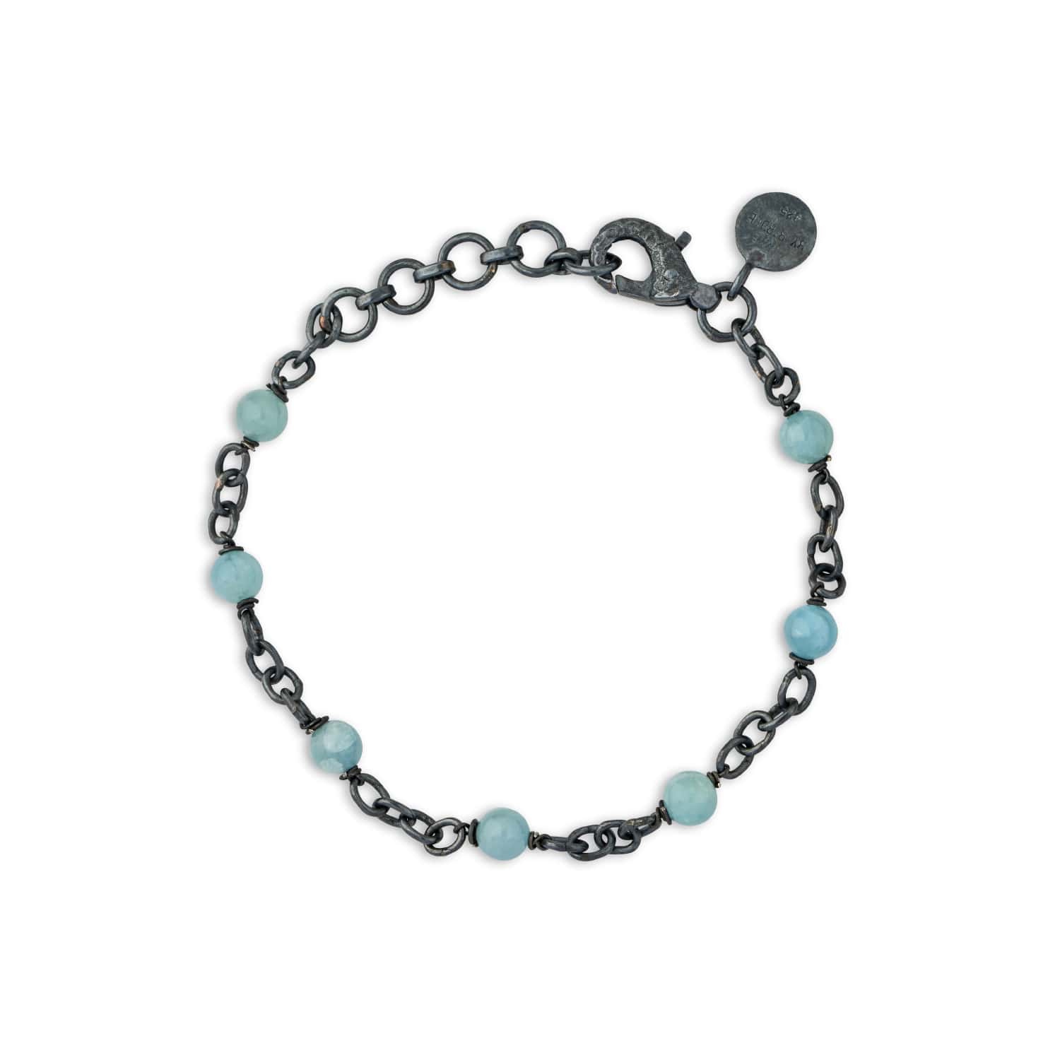 Chain Fenton Aqua Armbånd – Smykke i sølv fra ByBirdie – Varenr. 50301271F