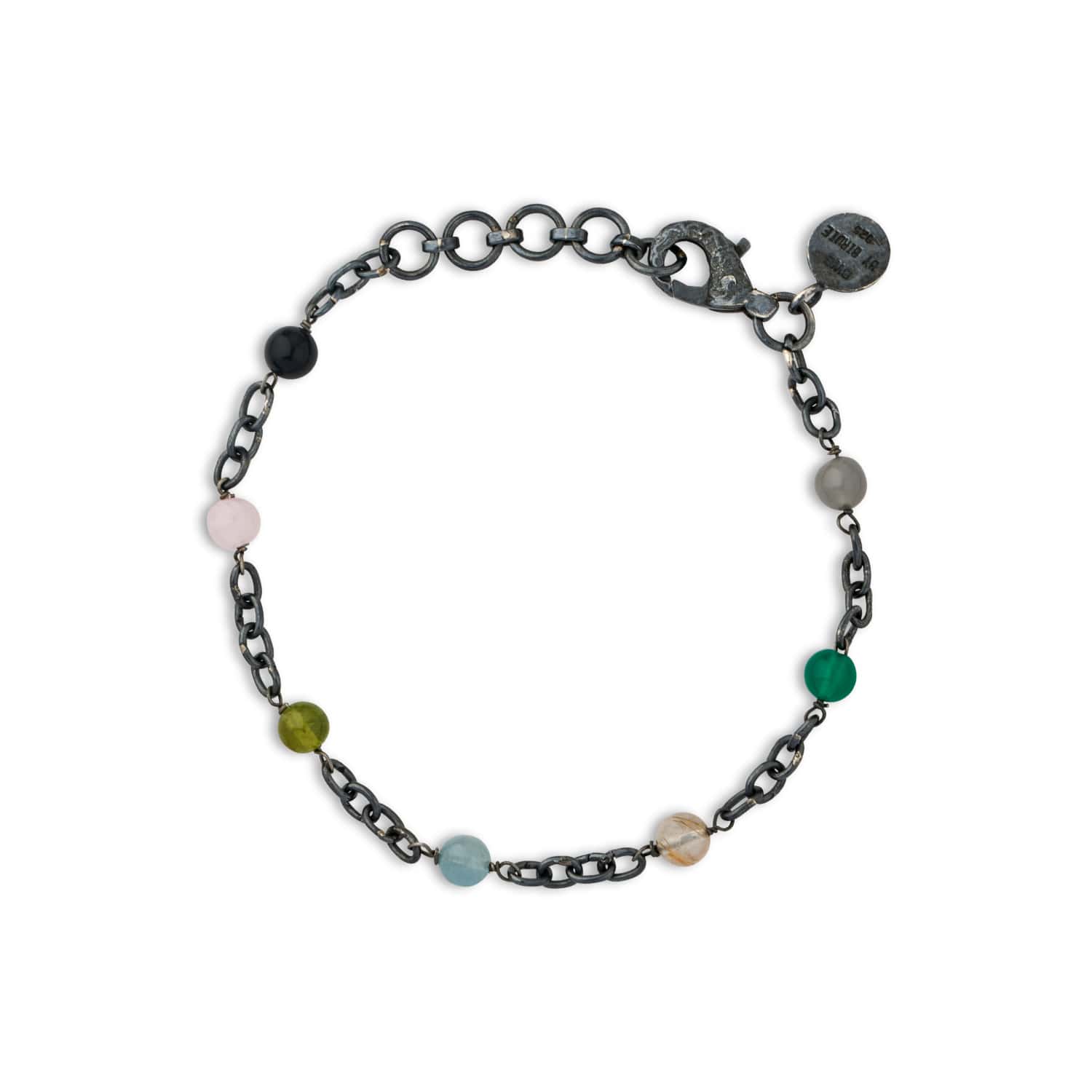 Chain Fenton Stone Mix Armbånd – Smykke i sølv fra ByBirdie – Varenr. 50301271M