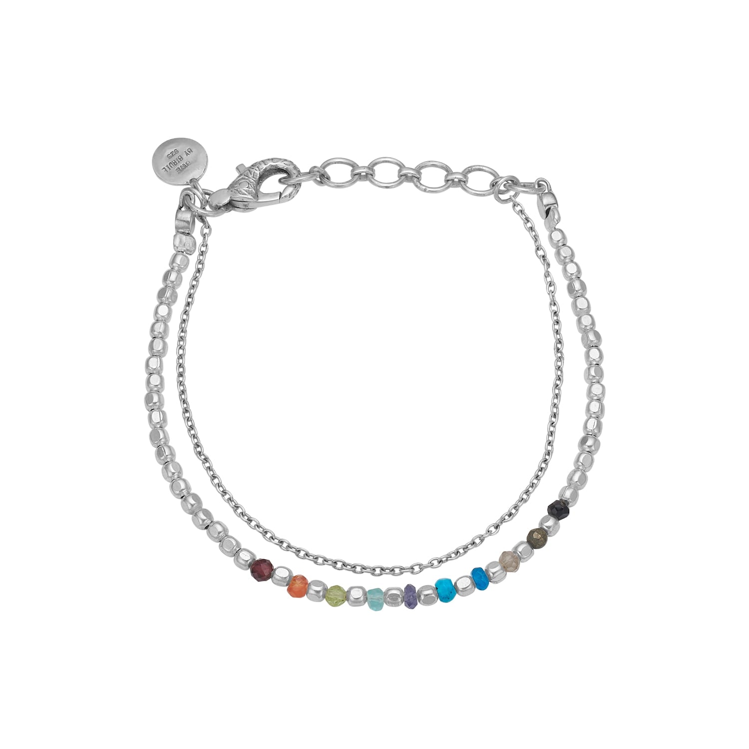 Nanna Sølv Colour Mix Armbånd – Smykke i sølv fra ByBirdie – Varenr. 50301317f