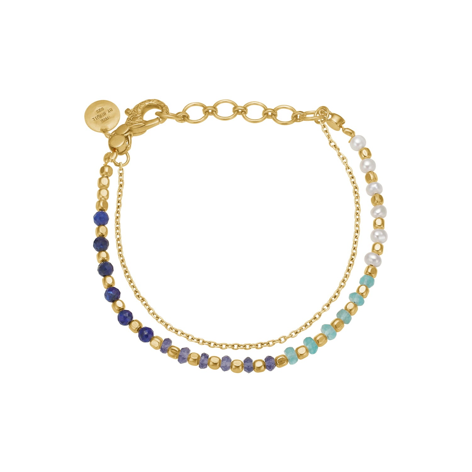 Nanna GP Ocean Blue Perle Armbånd – Smykke i sølv fra ByBirdie – Varenr. 50301318d