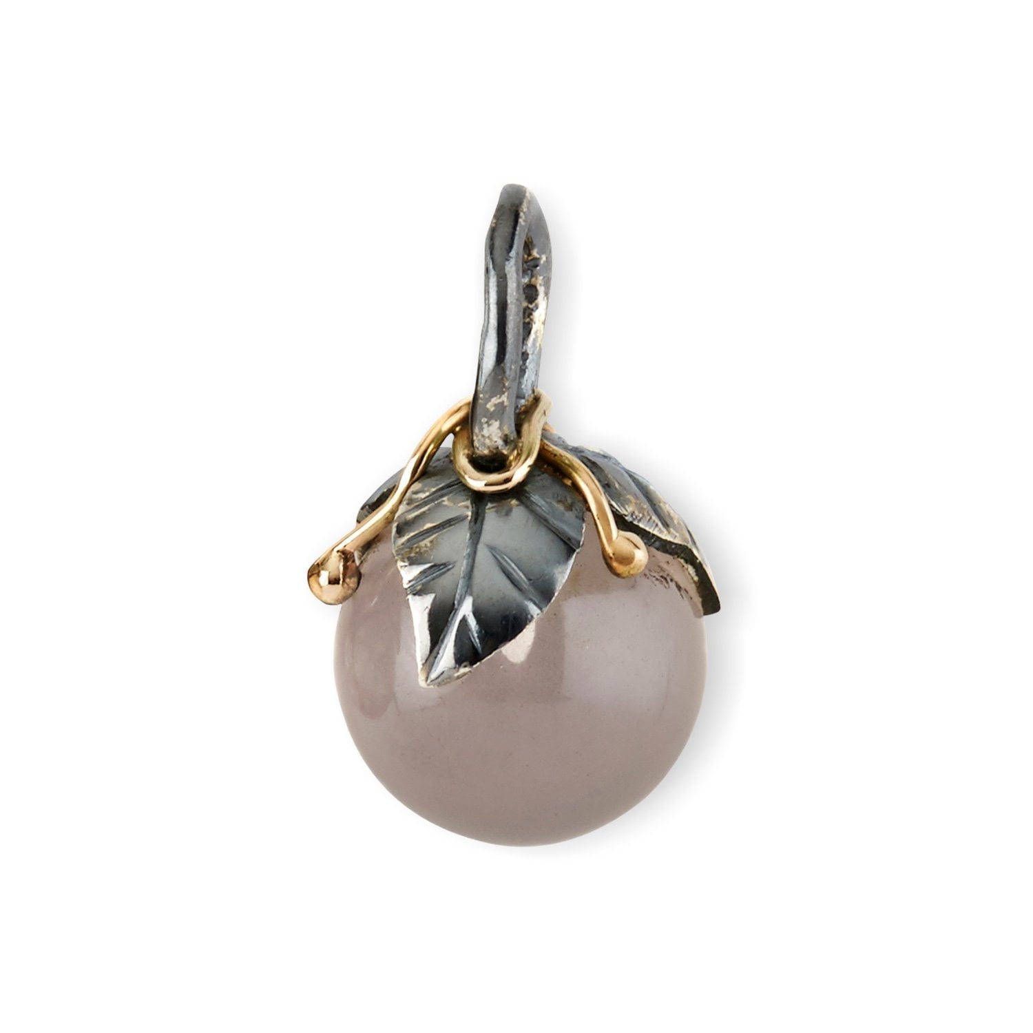 Urban Leaf Drop Rose Quartz Vedhæng (L) – Smykke i sølv fra ByBirdie – Varenr. 5090184B