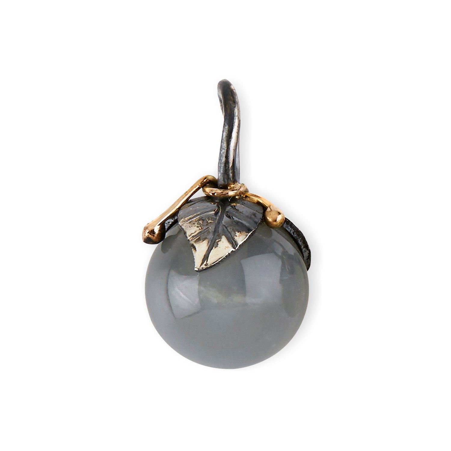 Urban Leaf Drop Grey Moonstone Vedhæng (L) – Smykke i sølv fra ByBirdie – Varenr. 5090183C
