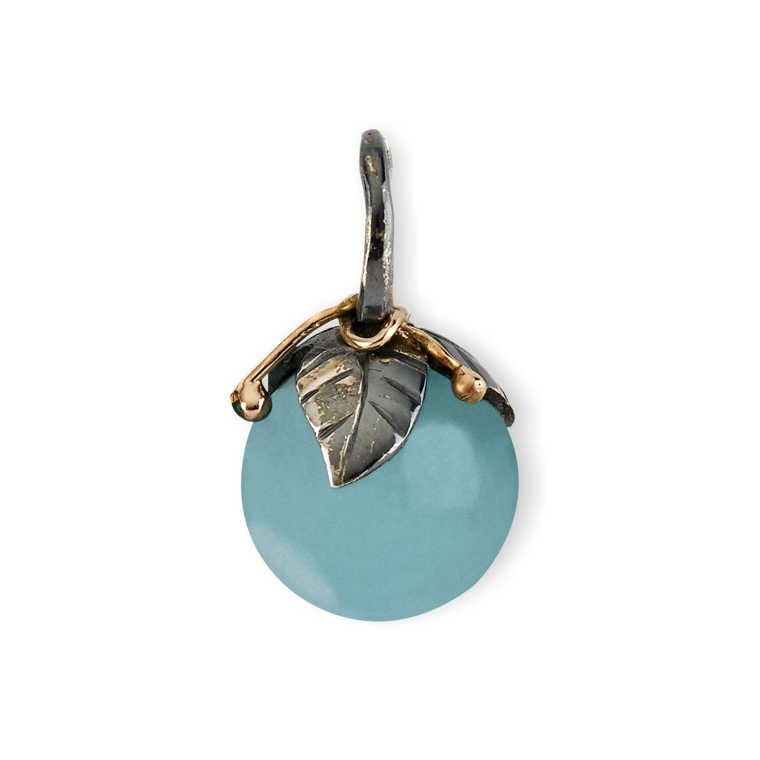 Urban Leaf Drop Aquamarine Vedhæng (L) – Smykke i sølv fra ByBirdie – Varenr. 5090183F