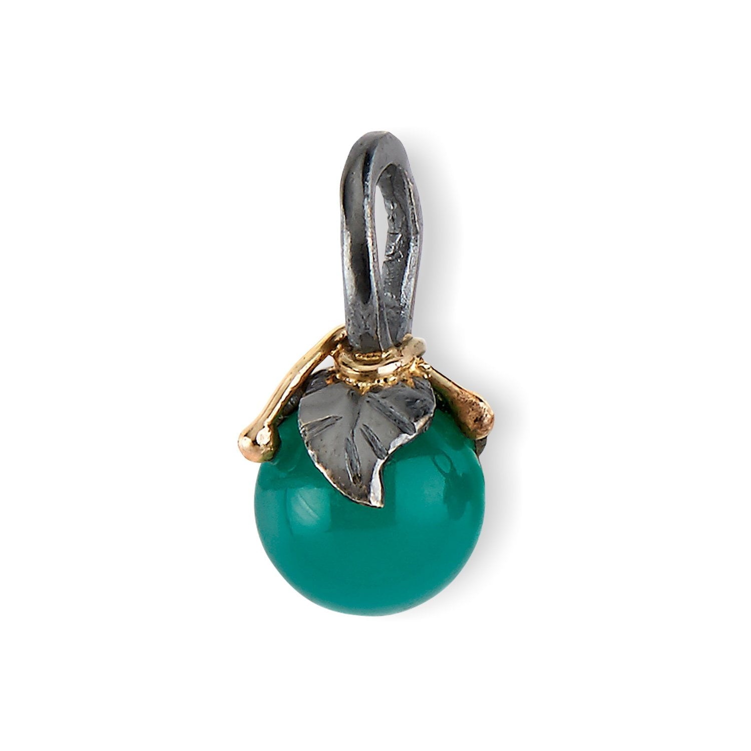 Urban Leaf Drop Green Onyx Vedhæng (S) – Smykke i sølv fra ByBirdie – Varenr. 5090184E