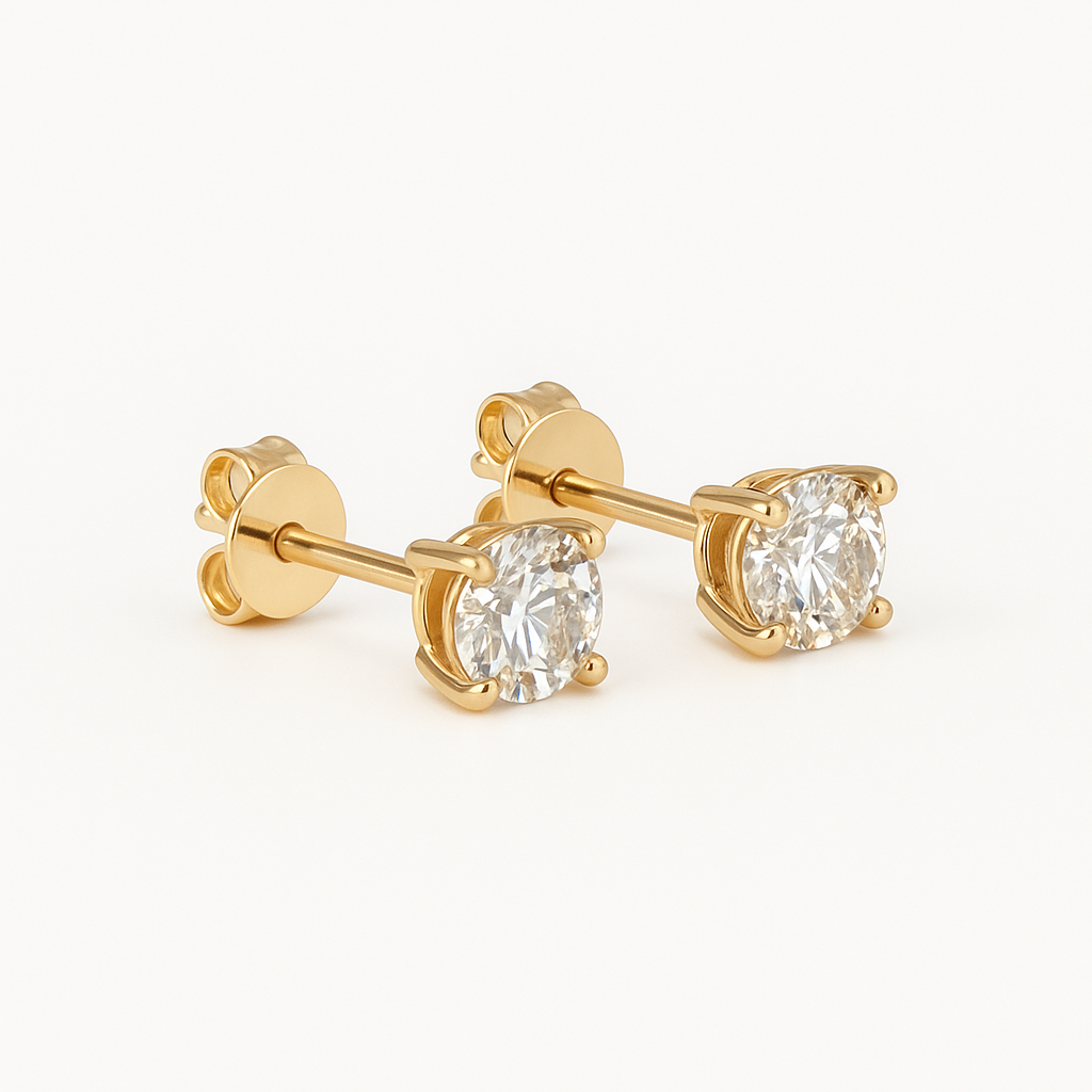 Petersen Jewels - ALMA Øreringe 14KT m. 2x0.75ct lab. diamond