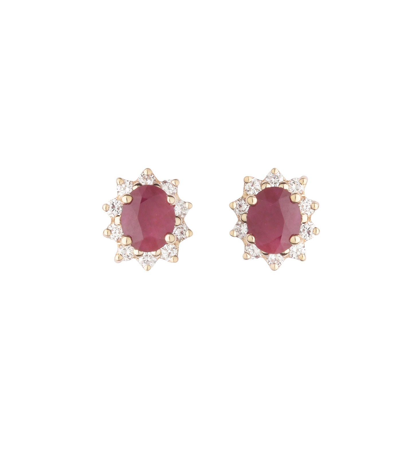 L&G - Ørestik 14 kt. roset rubin 0,19 ct WSI