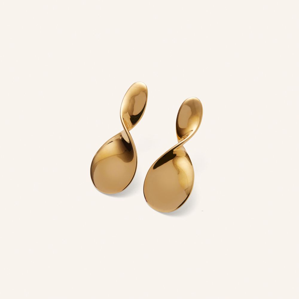 Pernille Corydon Small La Pausa Earrings Forgyldt