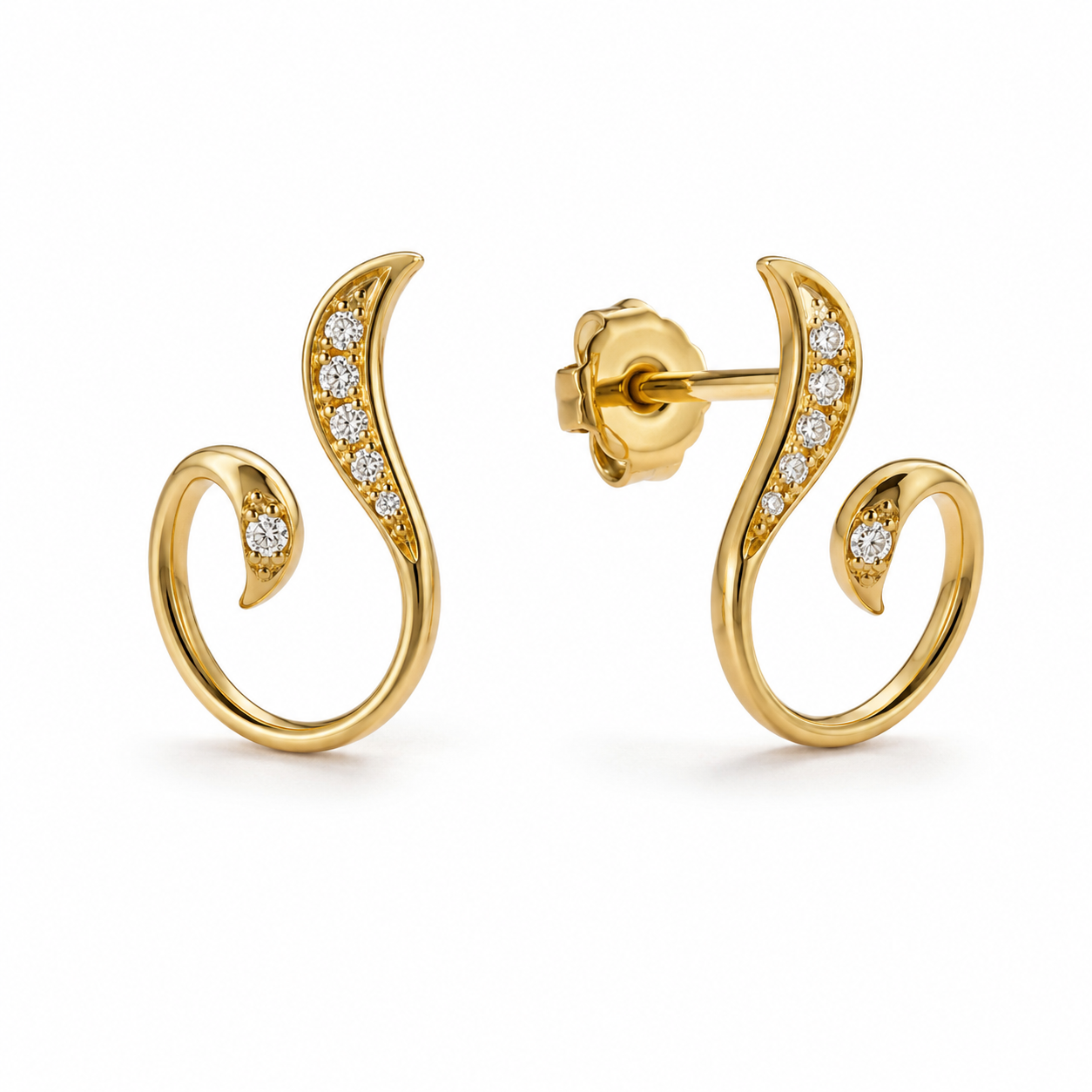Blomster Jewelery øreringe M. Diamant 14KT.