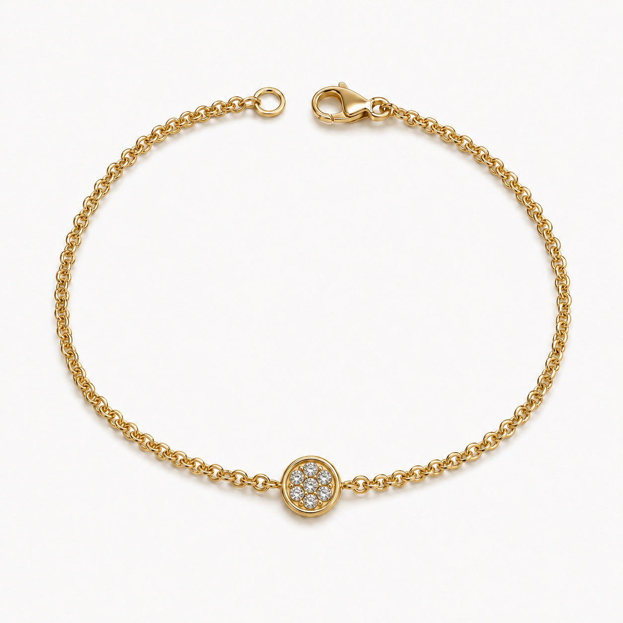 Lene Visholm Armbånd 14 kt Rødguld Diamant 0,04 ct B600-2RG billede 1