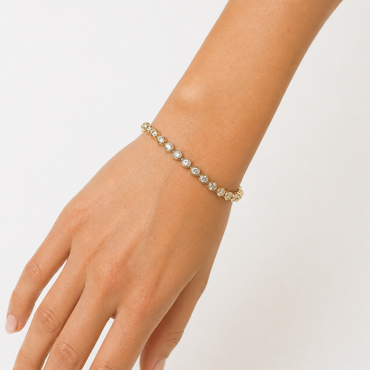 Solaris lab. diamond - 14Kt Tennis Armbånd 3,20ct - 17cm