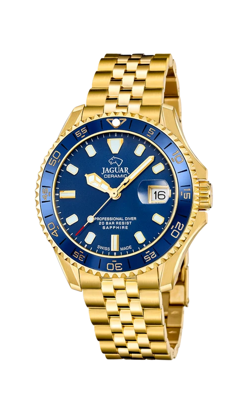 JAGUAR DIVER CERAMIC BLÅ GULD