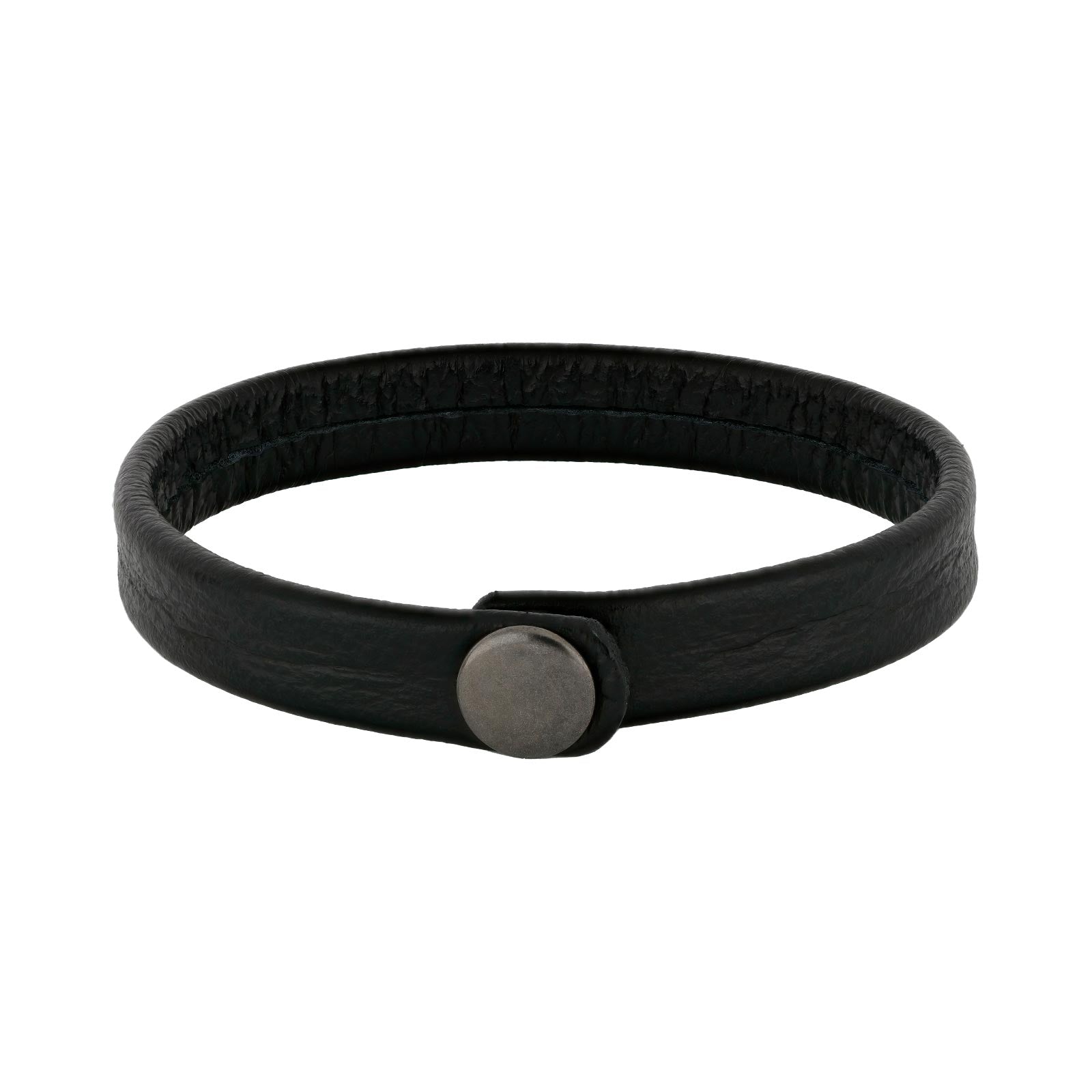 SON armbånd sort kalveskind 21cm 12mm – Armbånd i sølv fra SON of NOA – Varenr. '80410019121