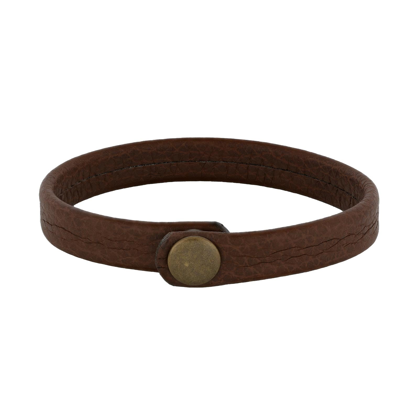 SON armbånd brun kalveskind 21cm 12mm – Armbånd i sølv fra SON of NOA – Varenr. '80410019221