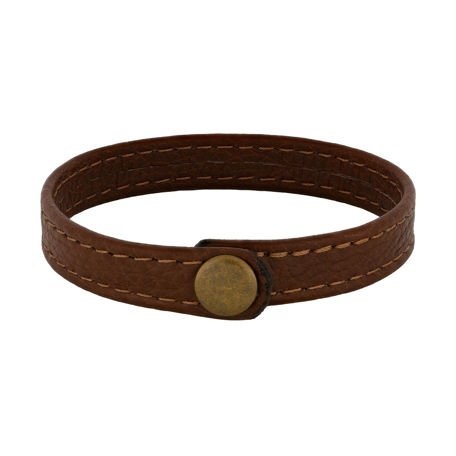 SON armbånd brun kalveskind 21cm 12mm – Armbånd i sølv fra SON of NOA – Varenr. '80410029221