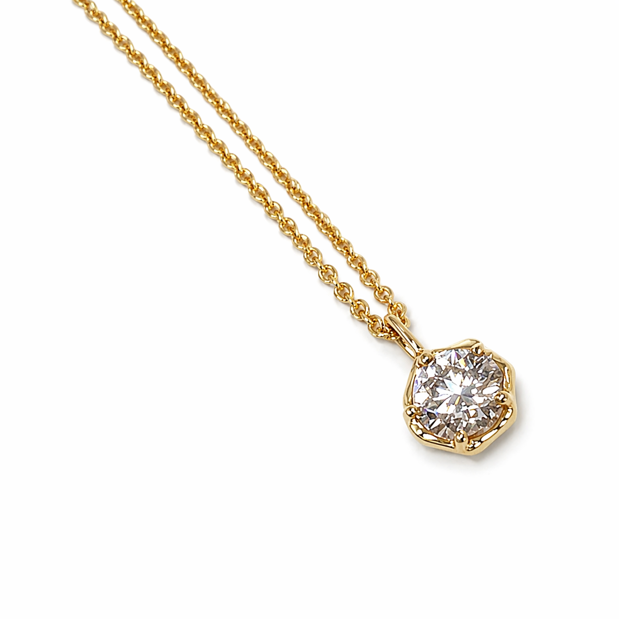 Petersen Jewels 14Kt Rustikt vedhæng med 1,00ct Labgrown Diamant