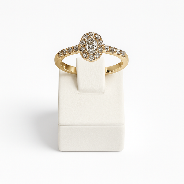 Blomster Ring M. Dia 14KT. - str 56