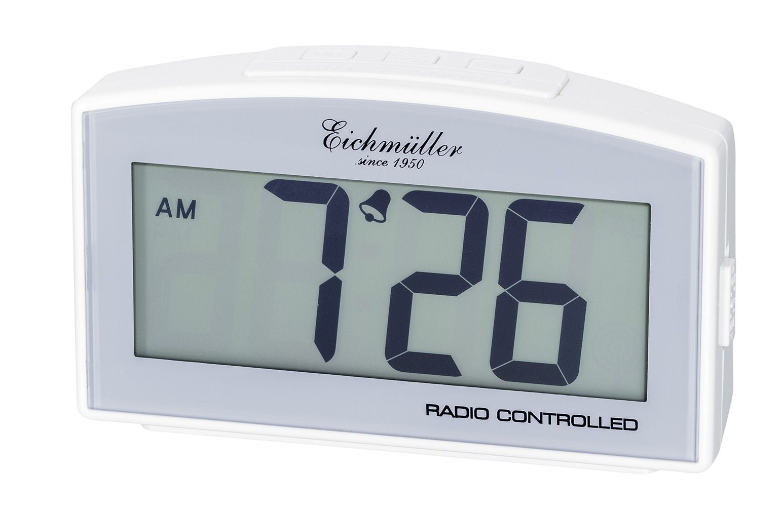Radiostyrert vækkeur (digitalt) - hvid