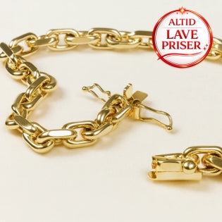 BNH 14Kt Guld anker facet armbånd 17cm