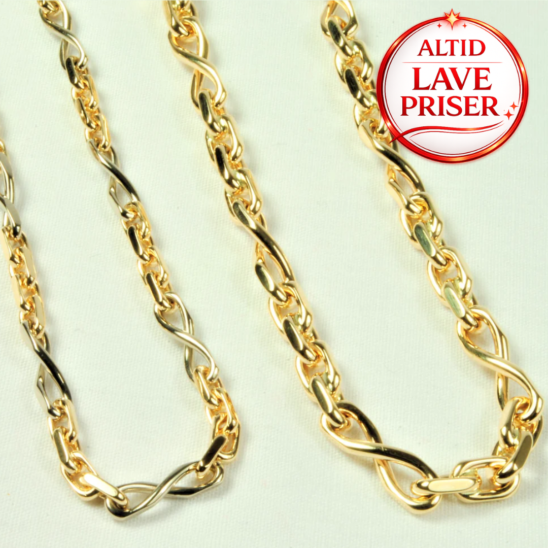 14Kt Guld Anker Sløjfe halskæde 38cm