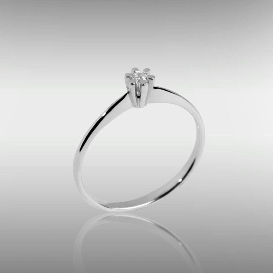 Brillanz diamantring 0,05 ct. hvid